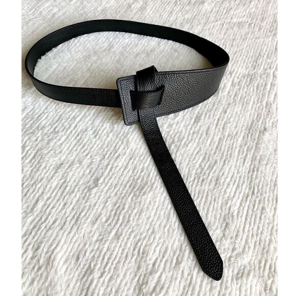 New Fashion Refined Black Pebble Leather Belt main image 10